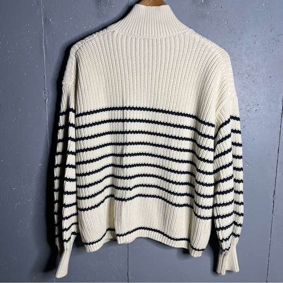 Zara Striped Cream Women's Sweater in size Small - Picture 2 of 9